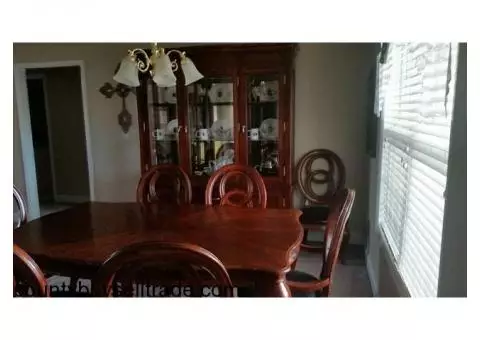 Cherry Diningroom Table and China Cabinet